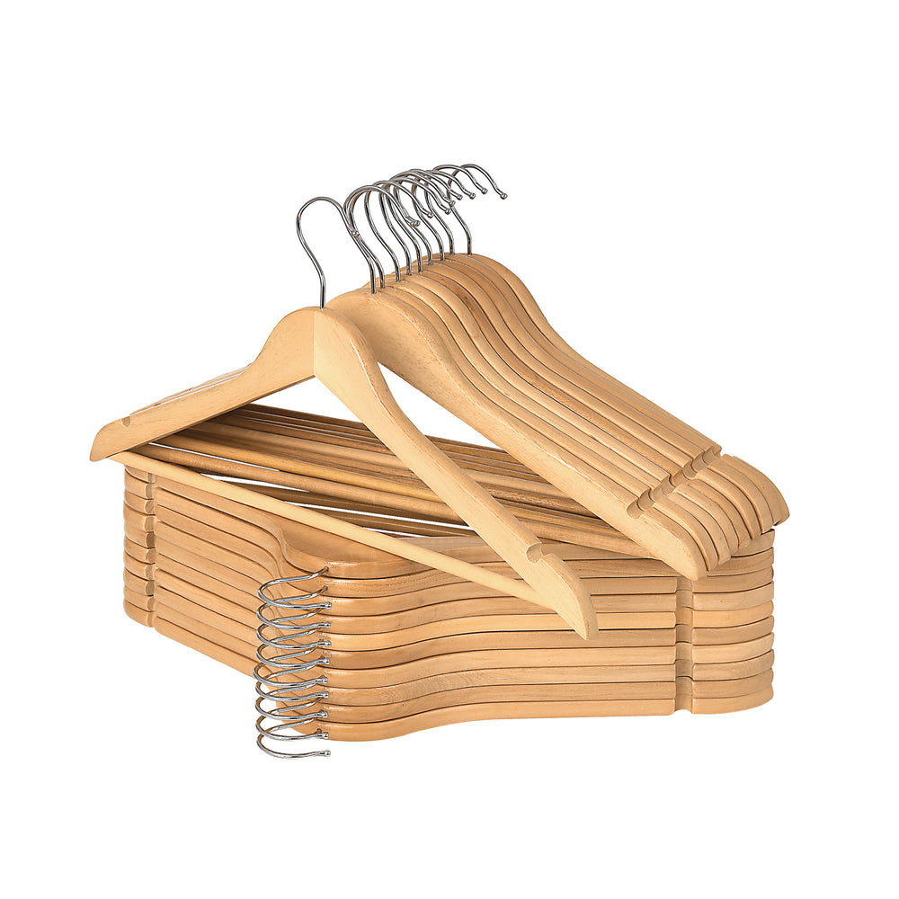 Wooden Hangers for Coats, Shirts, Jackets, Pants, Suits