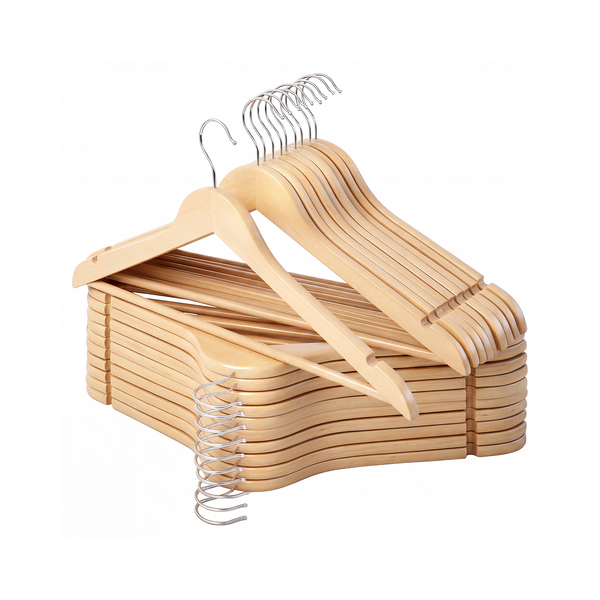 Wooden Hangers for Coats, Shirts, Jackets, Pants, Suits