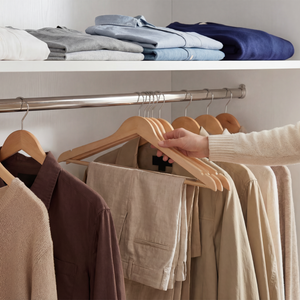 Wooden Hangers for Coats, Shirts, Jackets, Pants, Suits