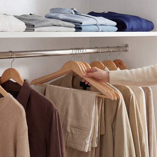 Wooden Hangers for Coats, Shirts, Jackets, Pants, Suits