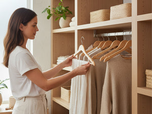 Wooden Hangers for Coats, Shirts, Jackets, Pants, Suits