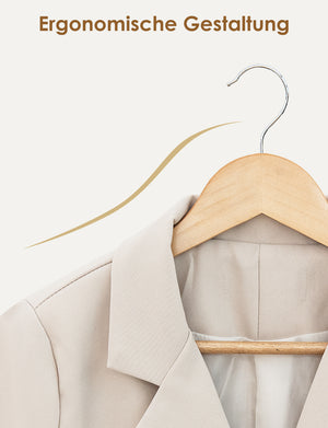Wooden Hangers for Coats, Shirts, Jackets, Pants, Suits