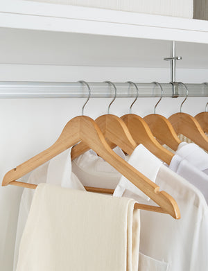 Wooden Hangers for Coats, Shirts, Jackets, Pants, Suits
