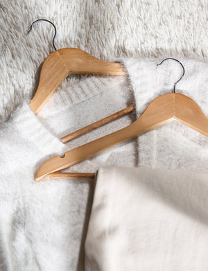 Wooden Hangers for Coats, Shirts, Jackets, Pants, Suits