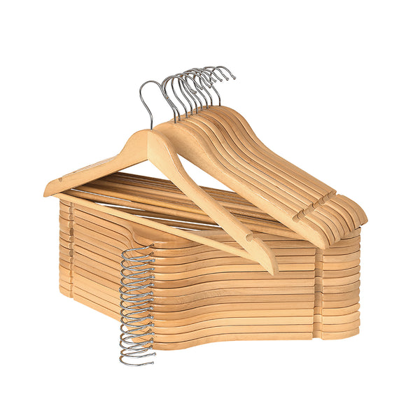 Wooden Hangers for Coats, Shirts, Jackets, Pants, Suits