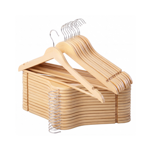 Wooden Hangers for Coats, Shirts, Jackets, Pants, Suits