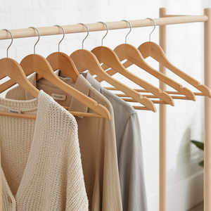 Wooden Hangers for Coats, Shirts, Jackets, Pants, Suits