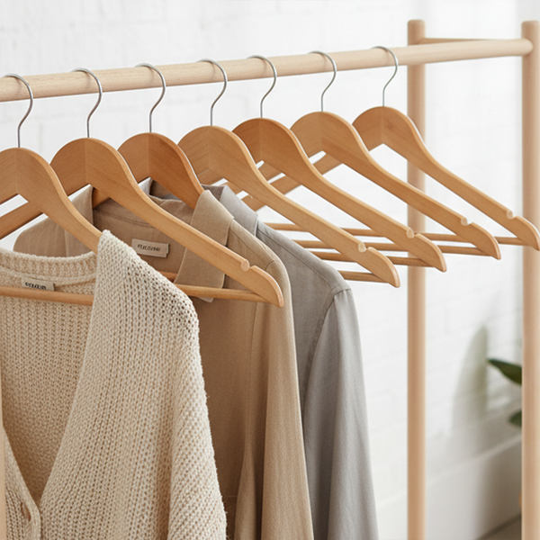 Wooden Hangers for Coats, Shirts, Jackets, Pants, Suits