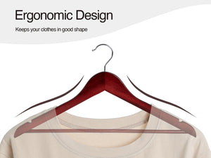 Wooden Hangers for Coats, Shirts, Jackets, Pants, Suits
