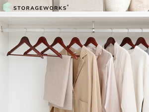 Wooden Hangers for Coats, Shirts, Jackets, Pants, Suits