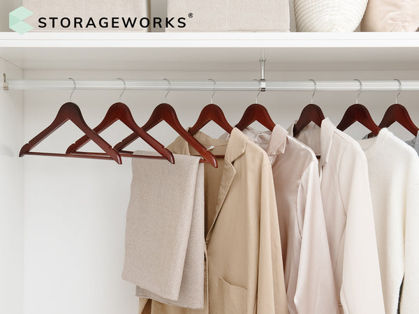 Wooden Hangers for Coats, Shirts, Jackets, Pants, Suits