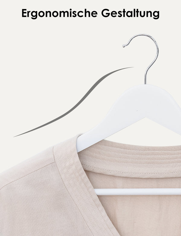 Wooden Hangers for Coats, Shirts, Jackets, Pants, Suits