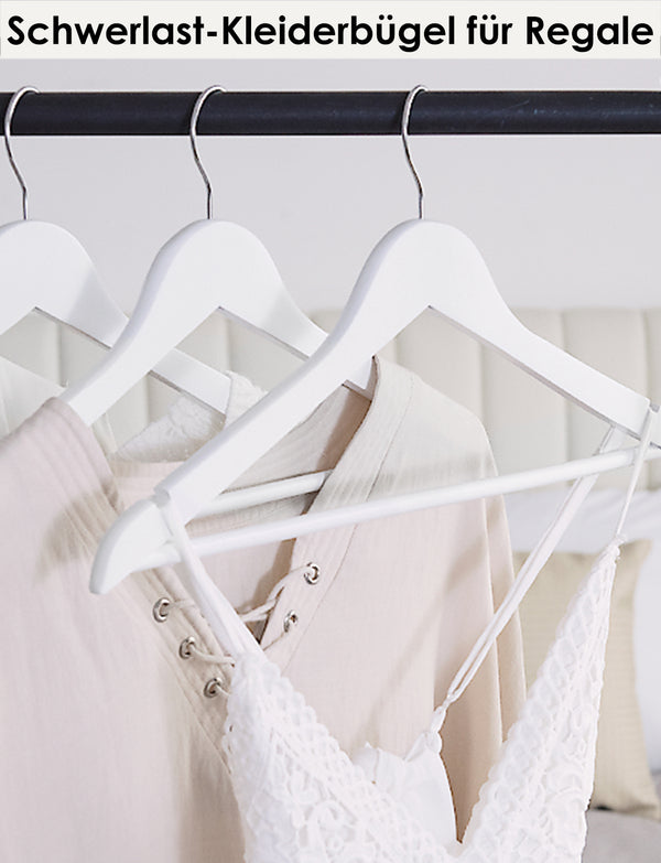 Wooden Hangers for Coats, Shirts, Jackets, Pants, Suits