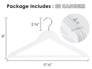 Wooden Hangers for Coats, Shirts, Jackets, Pants, Suits