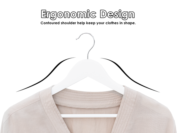 Wooden Hangers for Coats, Shirts, Jackets, Pants, Suits