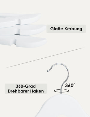 Wooden Hangers for Coats, Shirts, Jackets, Pants, Suits