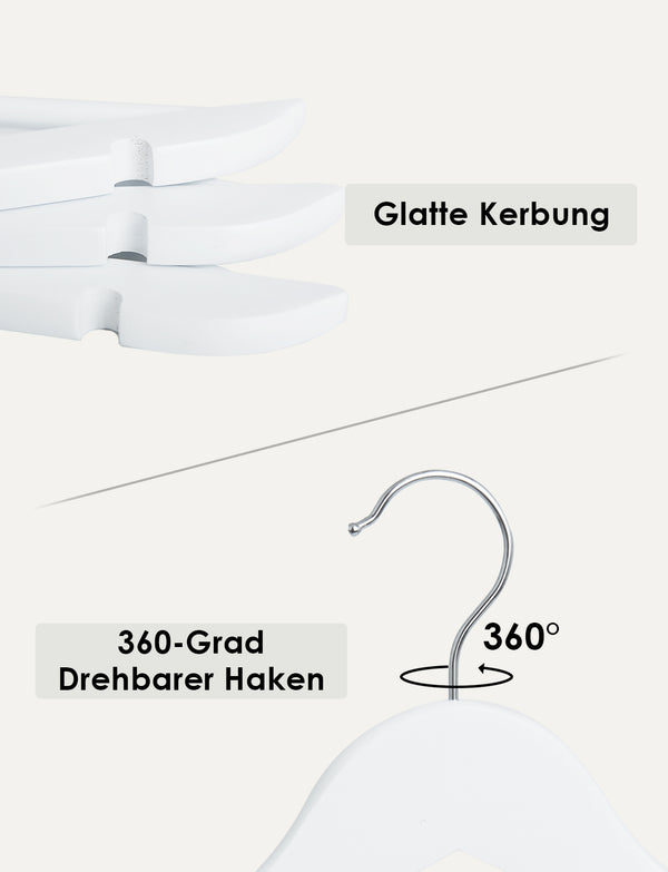 Wooden Hangers for Coats, Shirts, Jackets, Pants, Suits