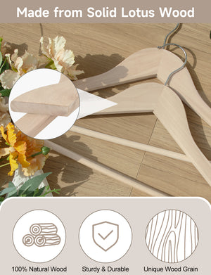 Cedar Wood Clothes Hangers for Shirts, Jackets, Pants, Suits, Sweaters