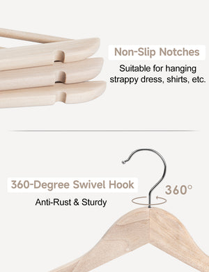 Cedar Wood Clothes Hangers for Shirts, Jackets, Pants, Suits, Sweaters