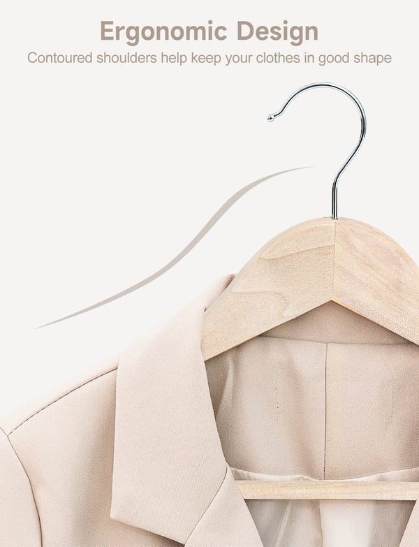 Cedar Wood Clothes Hangers for Shirts, Jackets, Pants, Suits, Sweaters