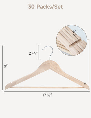 Cedar Wood Clothes Hangers for Shirts, Jackets, Pants, Suits, Sweaters