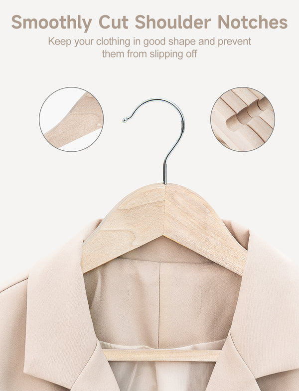 Cedar Wood Clothes Hangers for Shirts, Jackets, Pants, Suits, Sweaters
