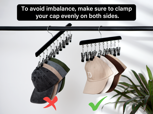 Hat Rack, Closet Organizer and Storage for Baseball Caps