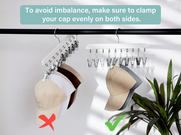 Hat Rack, Closet Organizer and Storage for Baseball Caps