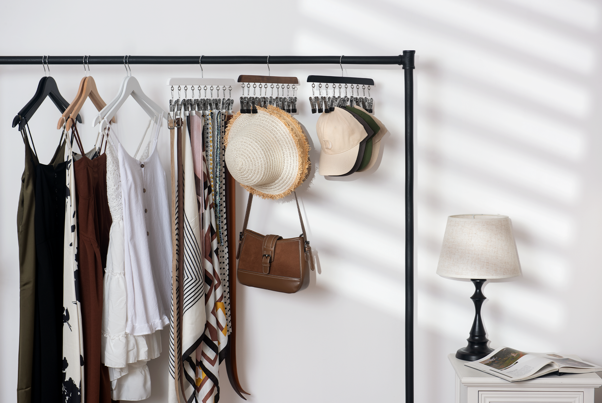 Hat Rack, Closet Organizer and Storage for Baseball Caps