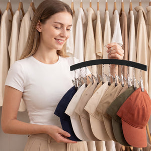 Curved Hat Organizer and Baseball Cap Rack for Closet, Set of 2
