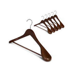 Extra Wide Shoulder Wood Coat Hanger for Coats, Shirts