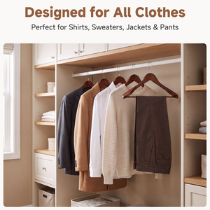 Extra Wide Shoulder Wood Coat Hanger for Coats, Shirts