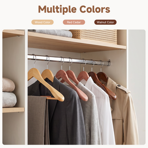 Extra Wide Shoulder Wood Coat Hanger for Coats, Shirts
