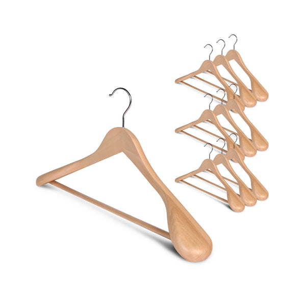 Extra Wide Shoulder Wood Coat Hanger for Coats, Shirts