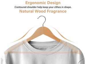 Extra Wide Shoulder Wood Coat Hanger for Coats, Shirts