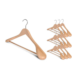 Extra Wide Shoulder Wood Coat Hanger for Coats, Shirts