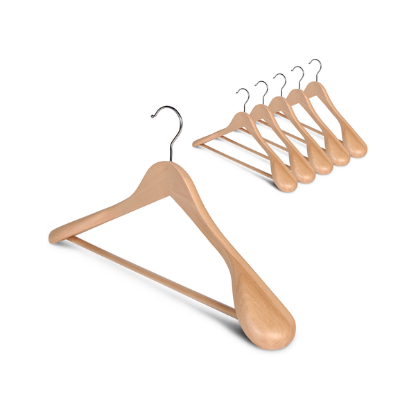 Extra Wide Shoulder Wood Coat Hanger for Coats, Shirts
