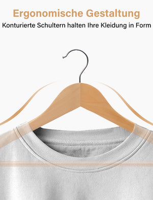 Extra Wide Shoulder Wood Coat Hanger for Coats, Shirts