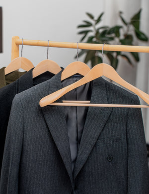 Extra Wide Shoulder Wood Coat Hanger for Coats, Shirts