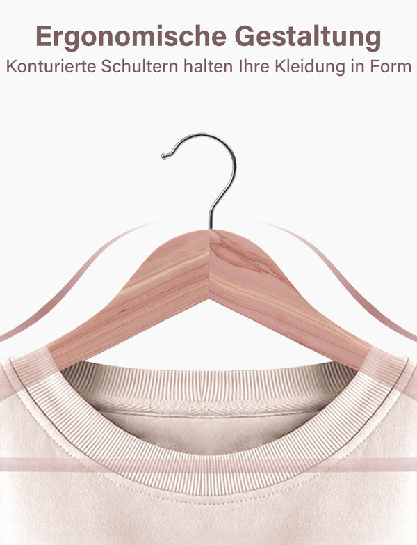 Extra Wide Shoulder Wood Coat Hanger for Coats, Shirts