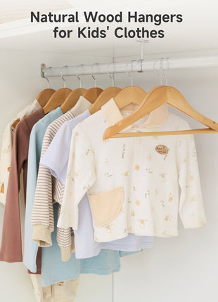 Baby Hangers, Maple Wood Clothes Organizer for Toddler