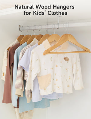 Baby Hangers, Maple Wood Clothes Organizer for Toddler