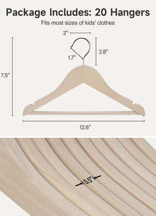 Baby Hangers, Maple Wood Clothes Organizer for Toddler