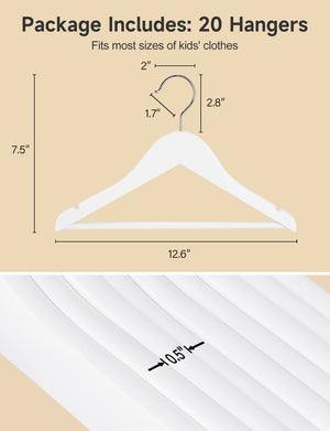 Baby Hangers, Maple Wood Clothes Organizer for Toddler