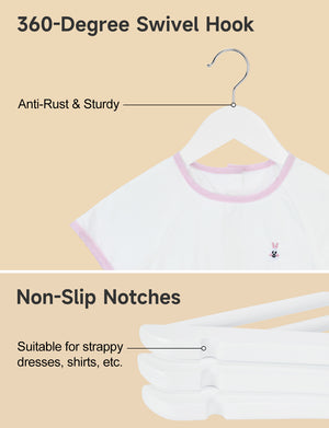 Baby Hangers, Maple Wood Clothes Organizer for Toddler