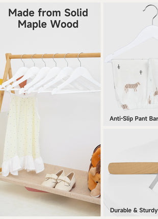 Baby Hangers, Maple Wood Clothes Organizer for Toddler
