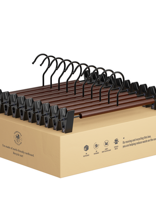 Pants Hangers with Clips, 10 Pack