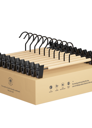 Pants Hangers with Clips, 10 Pack