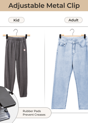 Pants Hangers with Clips, 10 Pack