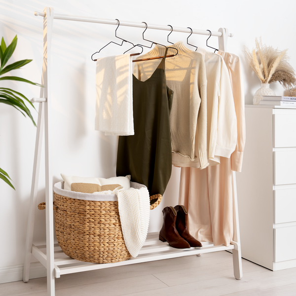 Wire Hangers with Wooden Pant Bar